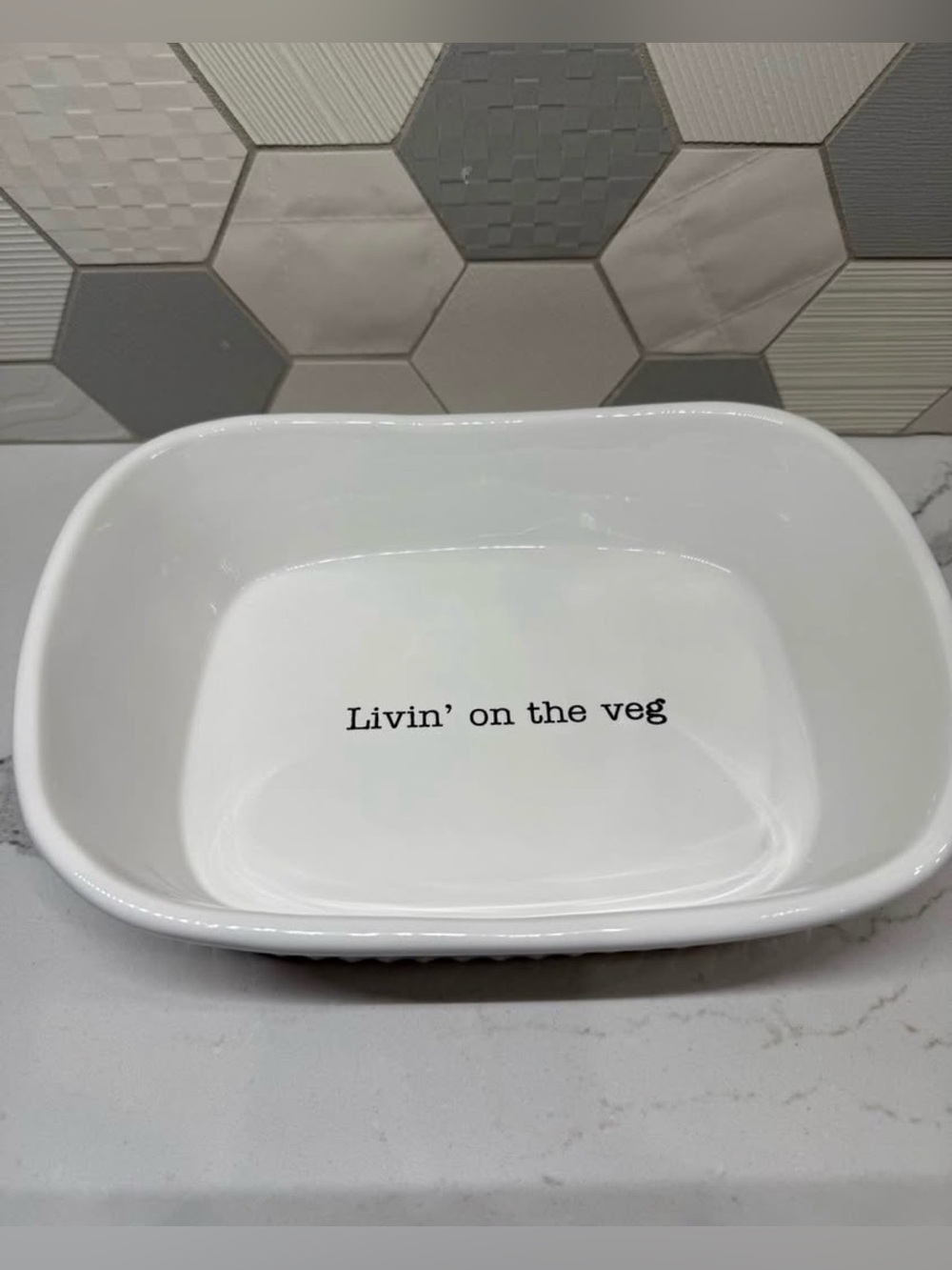 Mud Pie Livin' on the Veg Serving Dish